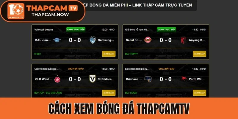 Cách xem bóng đá Thapcamtv