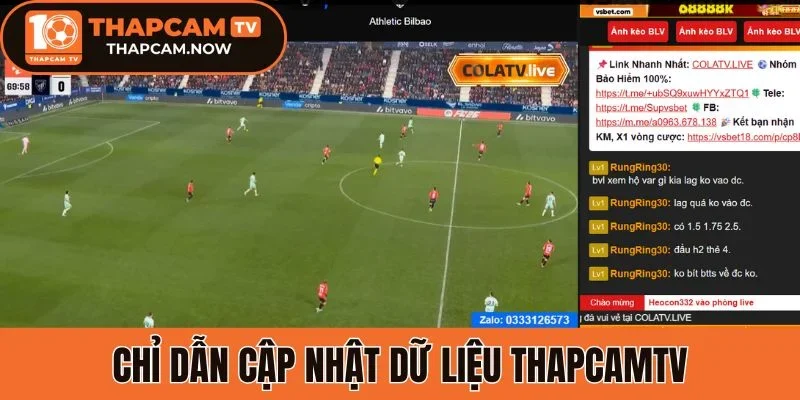 Chỉ dẫn cập nhật dữ liệu Thapcamtv