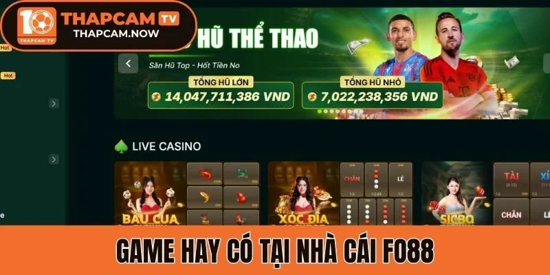 Game hay có tại nhà cái Fo88