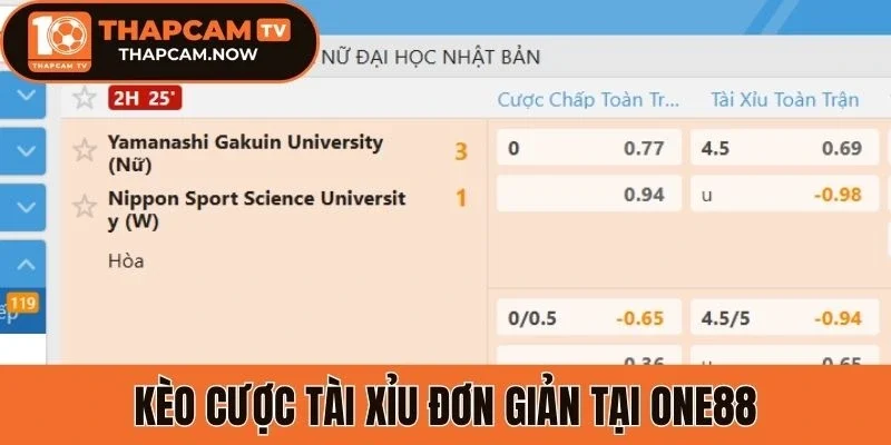 Kèo cược Tài xỉu đơn giản tại One88