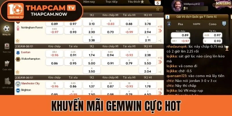 Khuyến mãi Gemwin cực hot