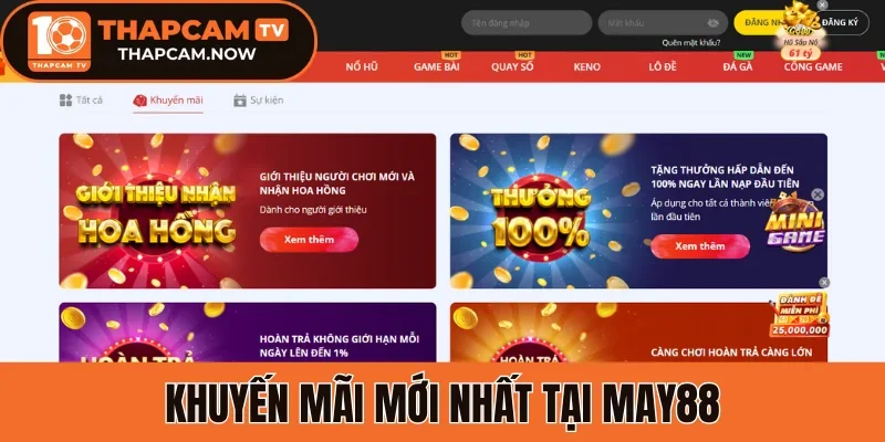 Khuyến mãi mới nhất tại May88