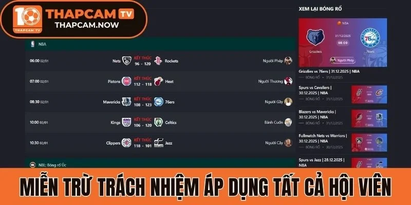 Miễn trừ trách nhiệm áp dụng tất cả hội viên