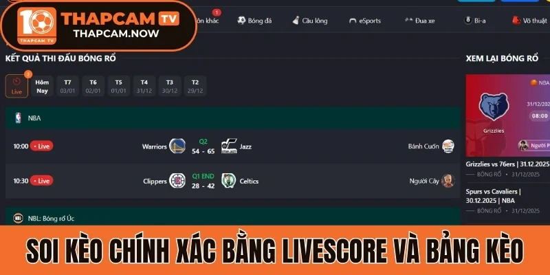 Soi kèo chính xác bằng cách kết hợp xem livescore và bảng kèo