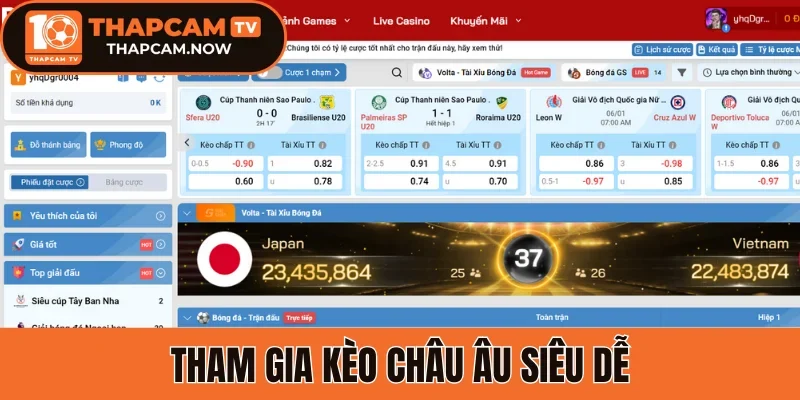 Tham gia kèo Châu Âu siêu dễ