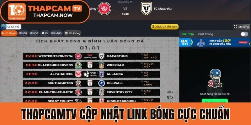 Thapcamtv cập nhật link bóng cực chuẩn