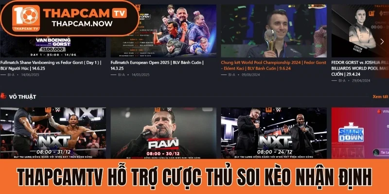Thapcamtv hỗ trợ cược thủ soi kèo nhận định