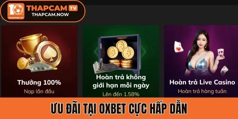 Ưu đãi tại Oxbet cực hấp dẫn