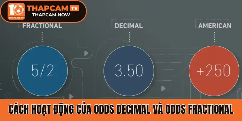 Cách hoạt động của Odds Decimal và Odds Fractional