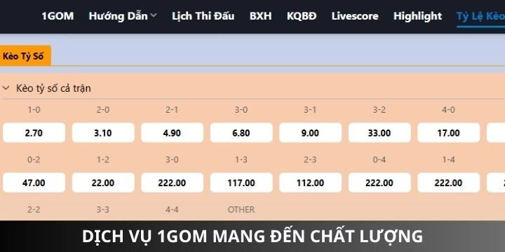 Các tính năng vượt trội có mặt trên website 1gom