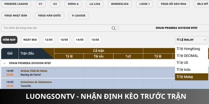 Có nhận định kèo chuyên sâu trước trận tại luongsontv